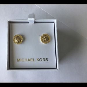 Michael Kors Gold Tone Astor Stud Earrings